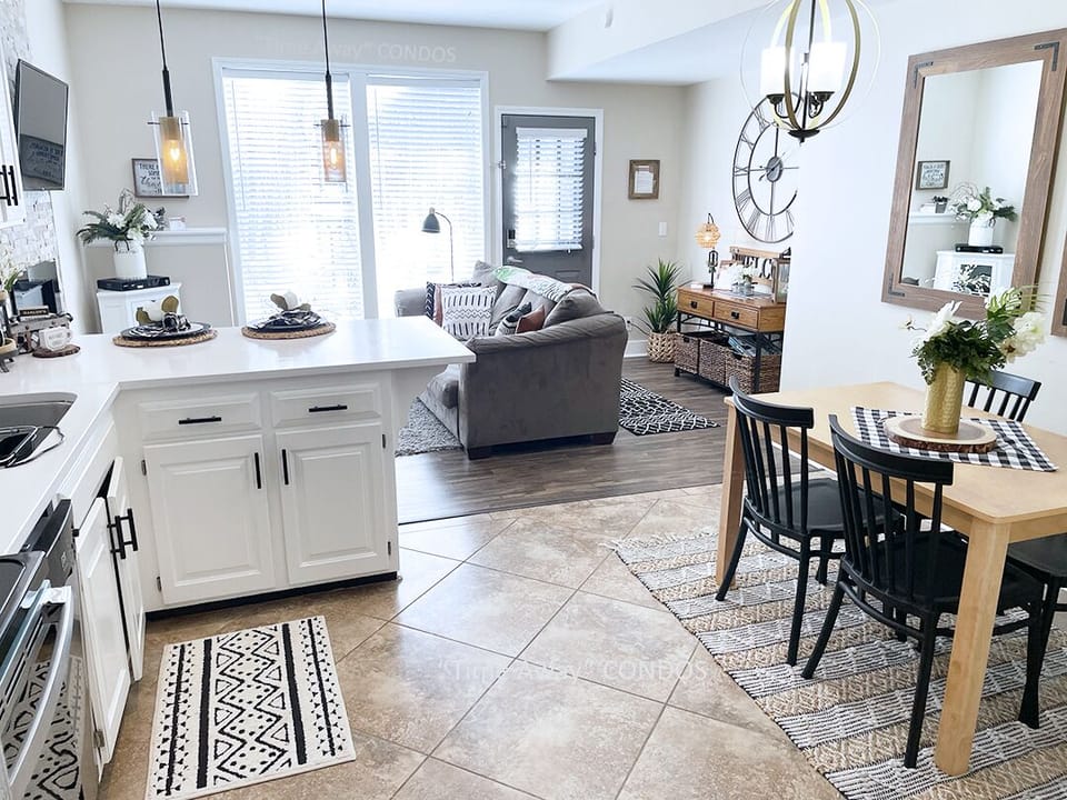 Your private entrance. Eat at the table, breakfast bar, or your outside patio.