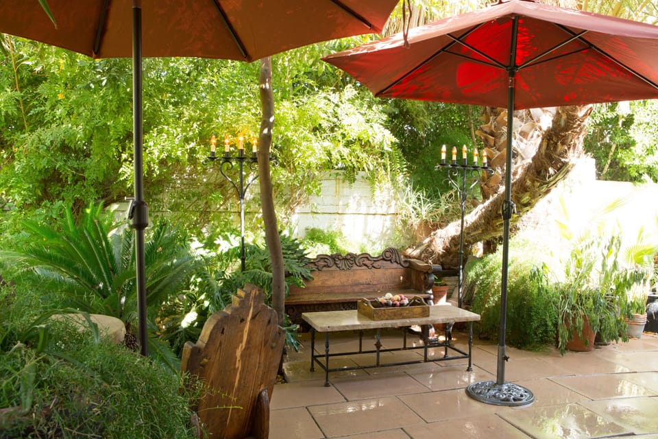 Garden areas.
