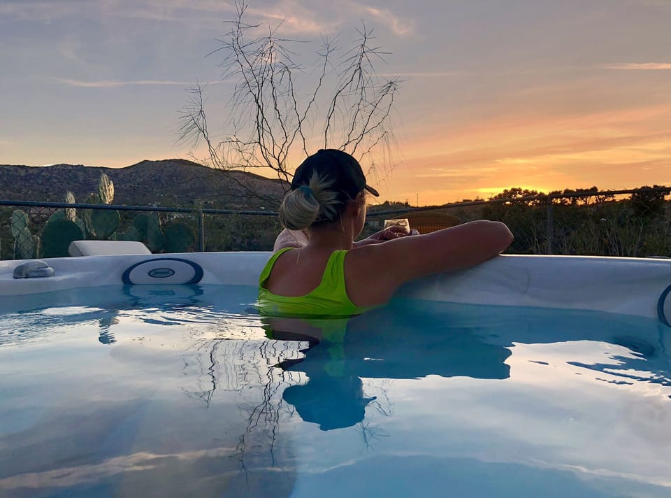 Jacuzzi at sunset