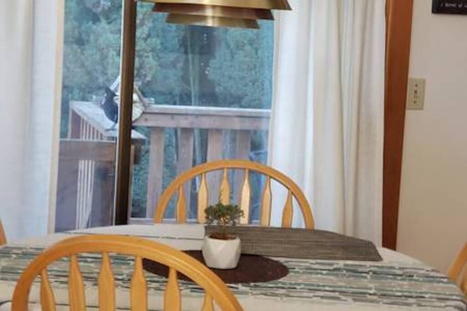 enjoy watching wild birds right from dining/ kitchen /living room area