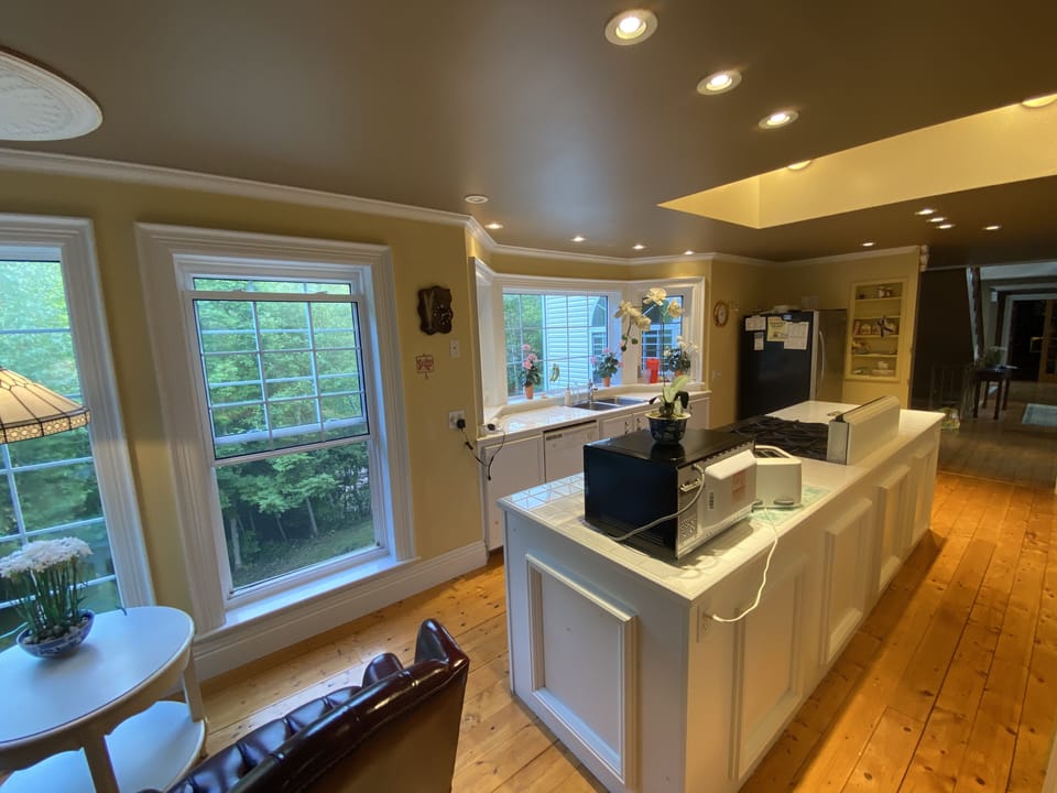 Beautiful Views To The Brook And Forest From The Kitchen.