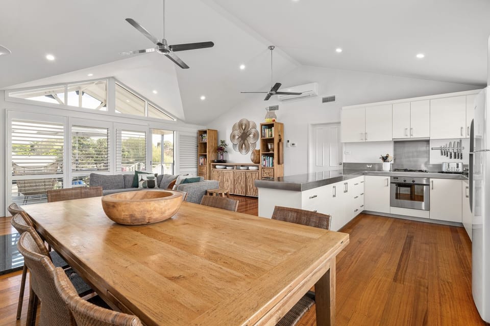 Dining, Kitchen, Living Upstairs