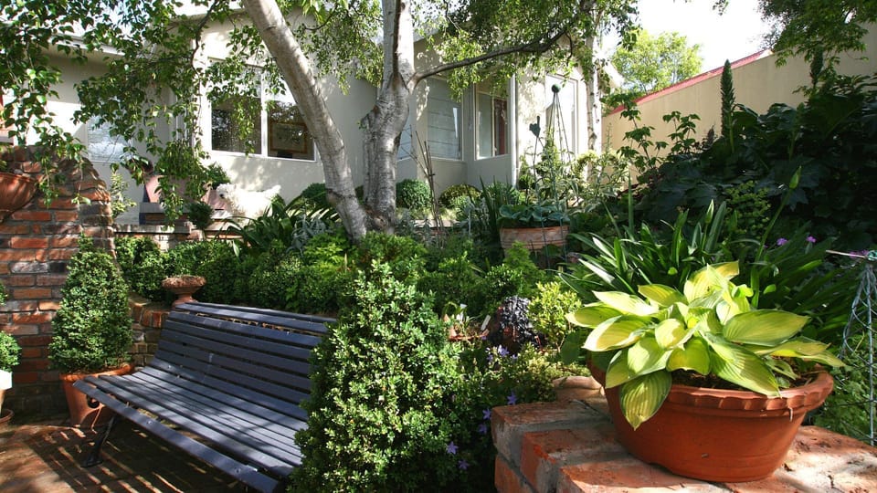 Summer garden view  of the private accommodation.