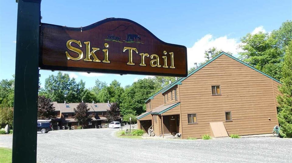 Ski home trail 50 feet away from the front door