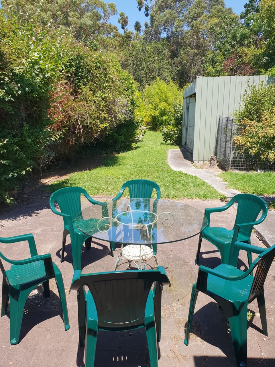 Outside seating area with BBQ