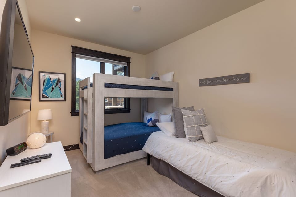 Downstairs bedroom #2: Full over Full bunk and Twin bed with twin trundle bed