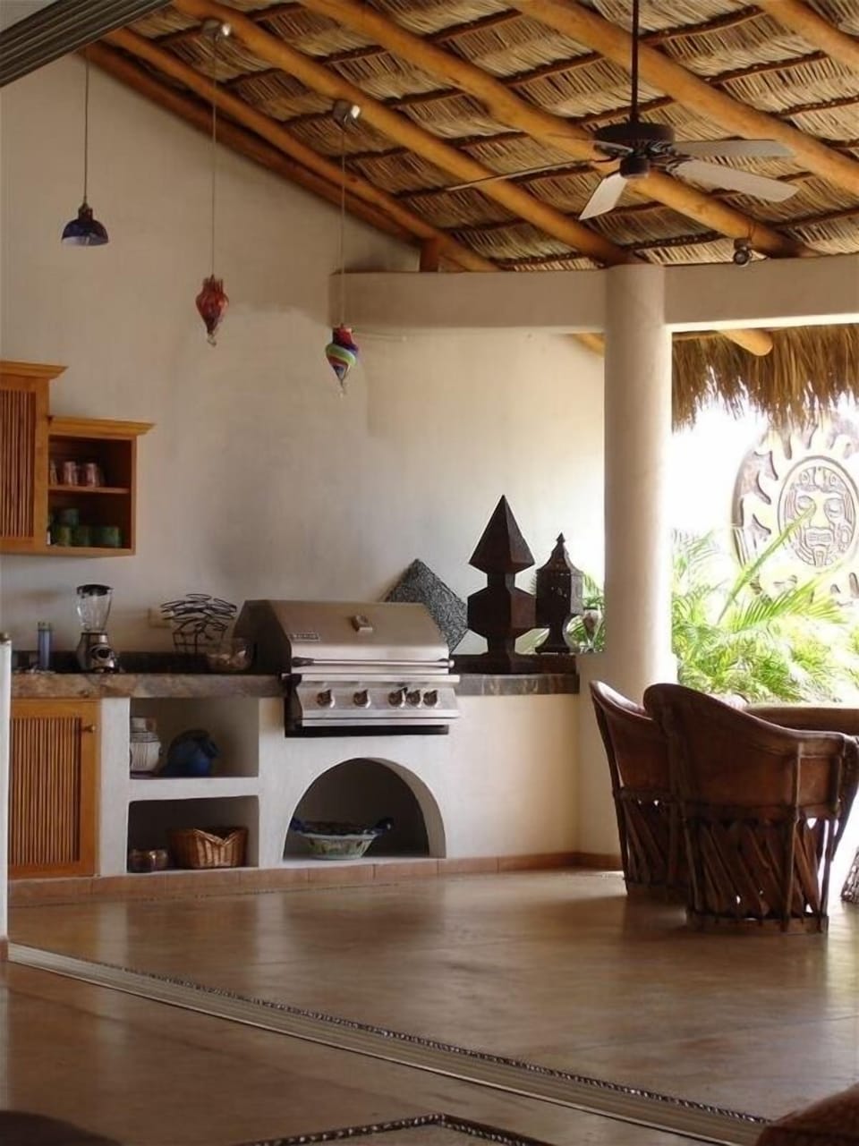 Oversized JennAire gas grill for dining 'al fresco'