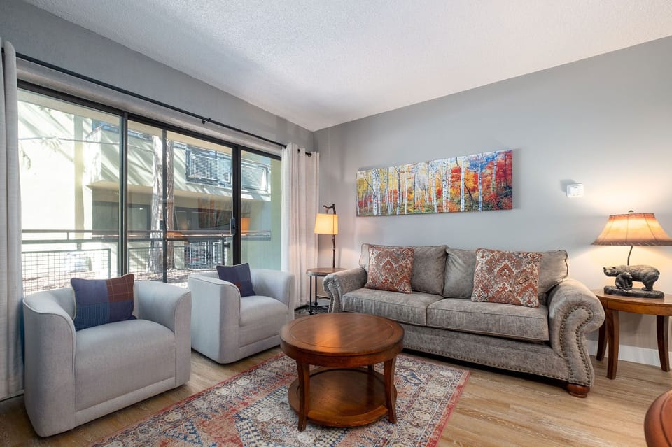 Private balcony off of the living room