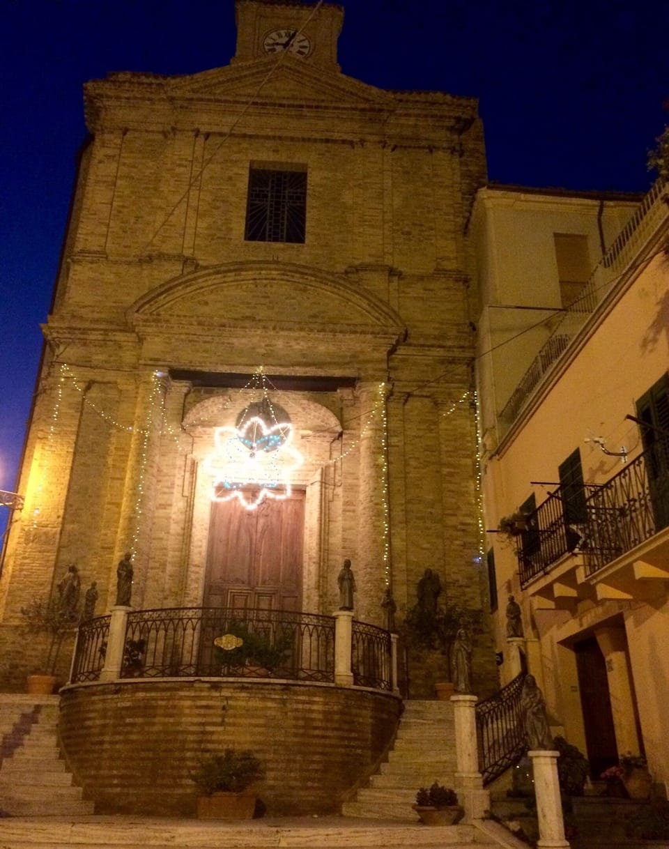 Night view of our Church of San Donato, our patron saint. Festa is Aug. 5-7