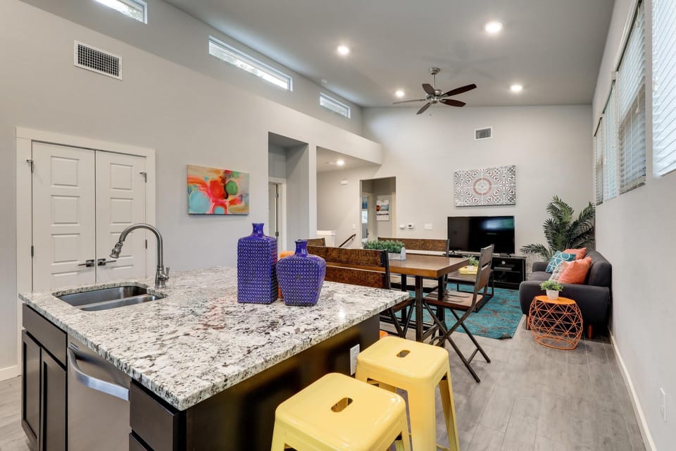 The open floor plan is perfect for entertaining