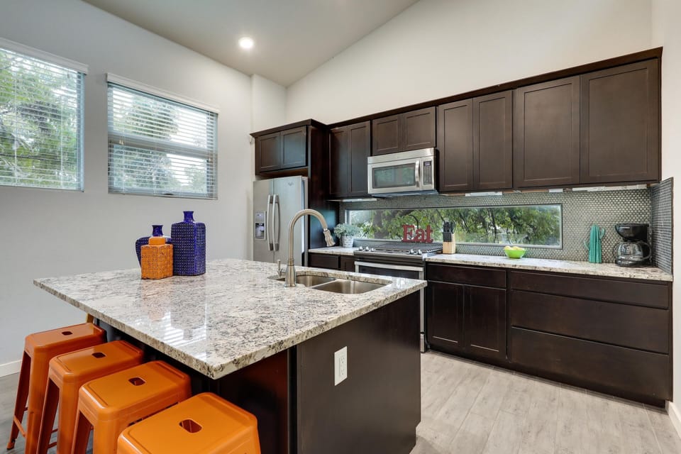 Large island with seating for 6 more
