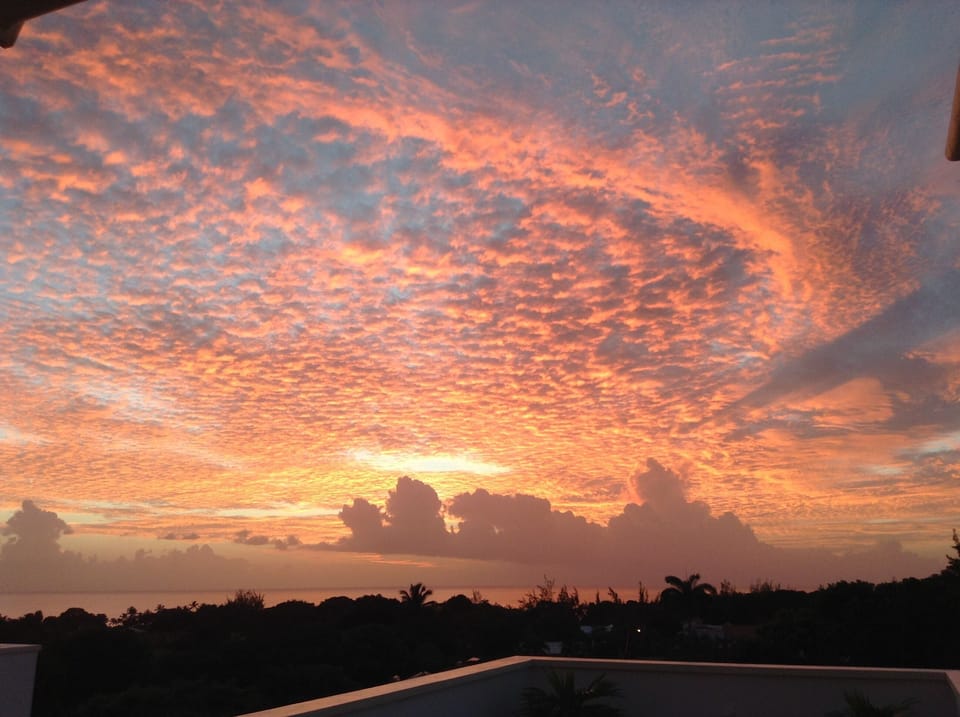 'Sundown' from Auroratropical's roof terrace roof 