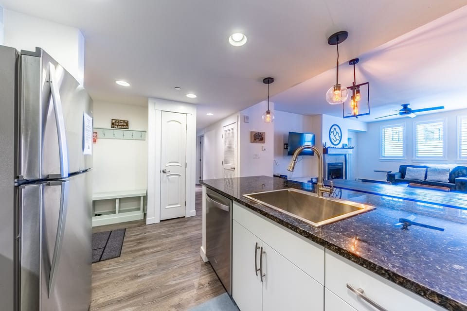 Kitchen - Nicely upgraded with granite counters, and full size stainless steel appliances.