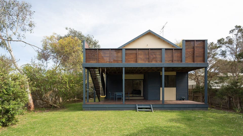 The back of the house and native garden