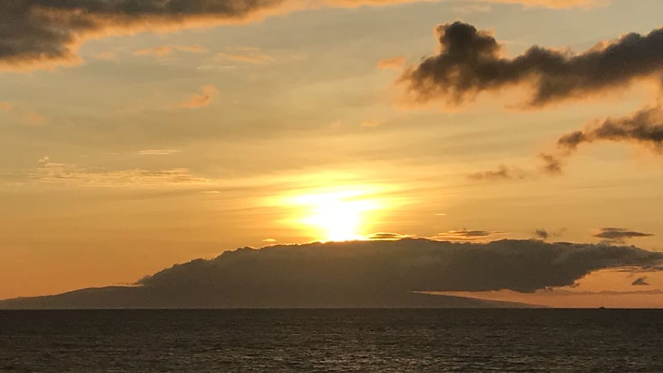 Sunset from the pool area