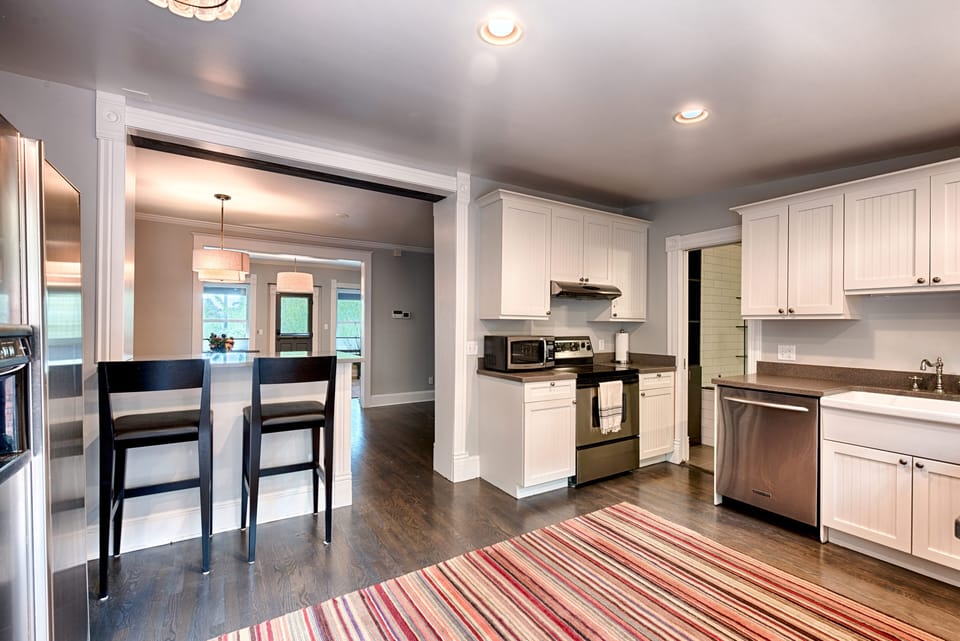 Large kitchen fully stocked