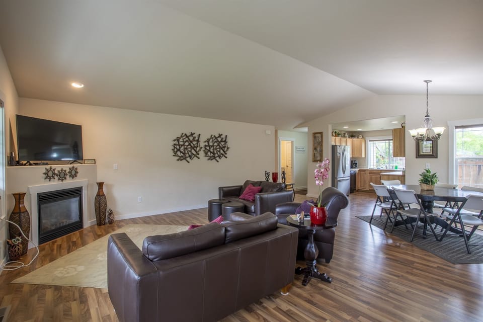 Spend time together after your adventures in our lovely living room