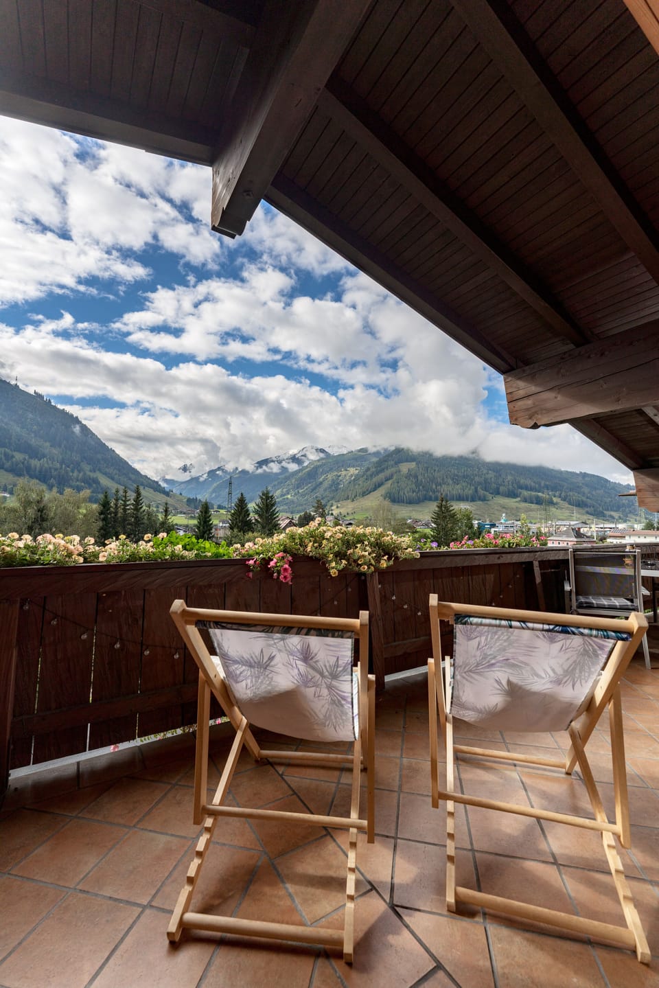 Private balcony and view