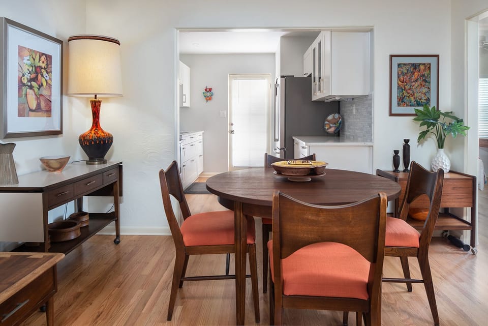 Dining area is off the kitchen