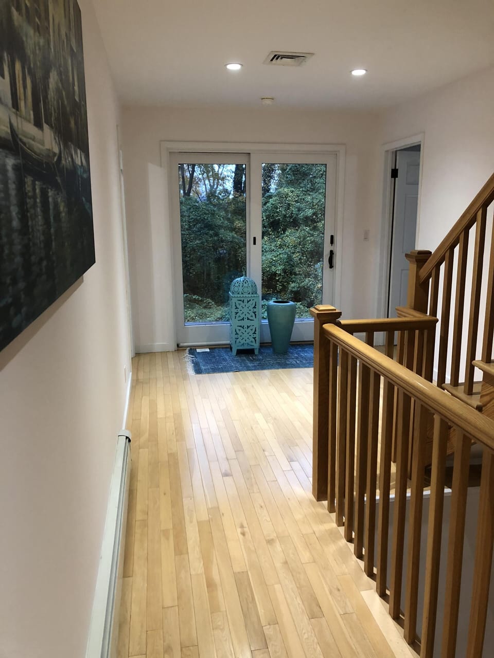 2nd floor hallway. More French doors!