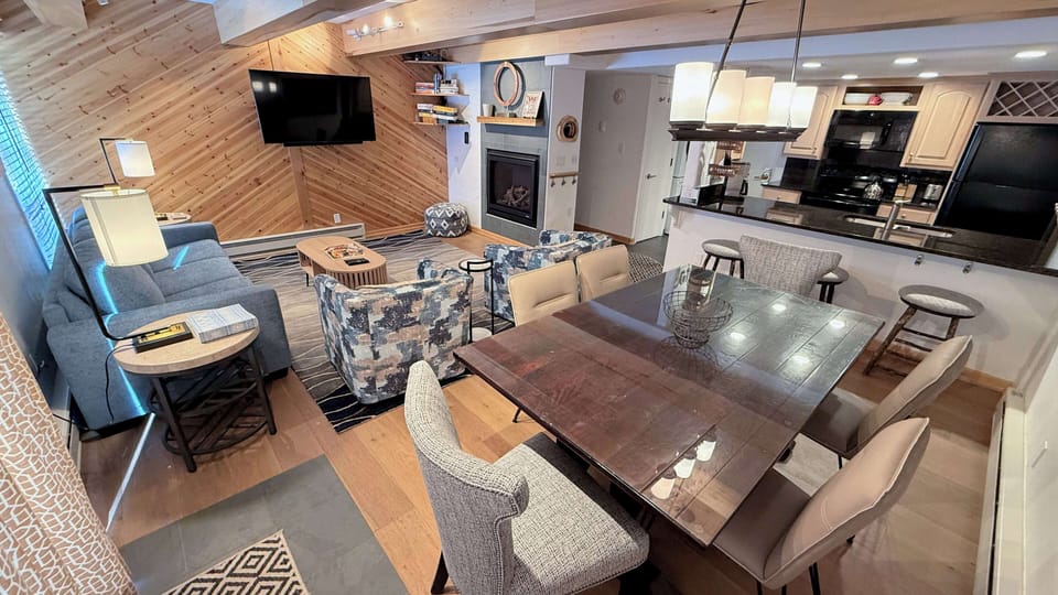 Dining and living areas