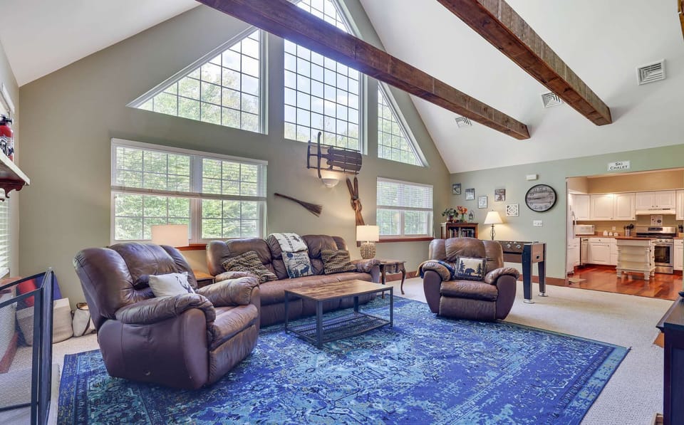 Enjoy the fireplace while watching a movie and playing games