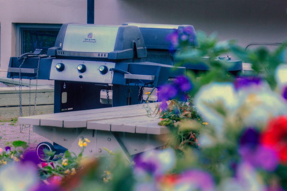 In the warmer months, make use of the communal outdoor BBQ area!