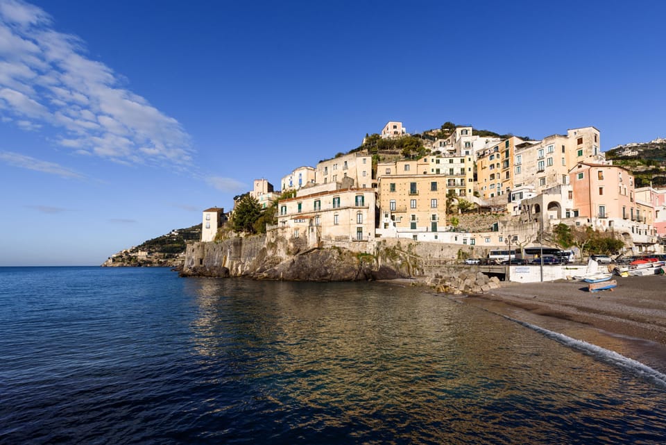 Minori Beach, situated at only 10 minutes walking or 2 by bus/car/taxi
