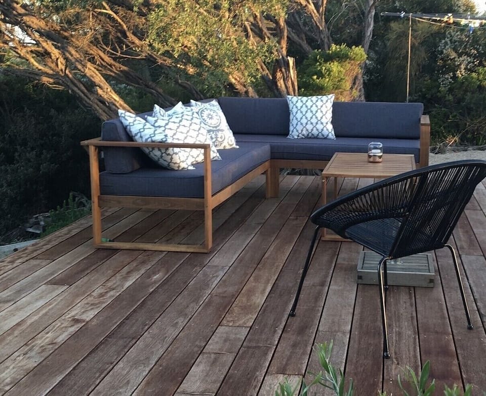 Rear deck. Lovely on a warm summers night. 