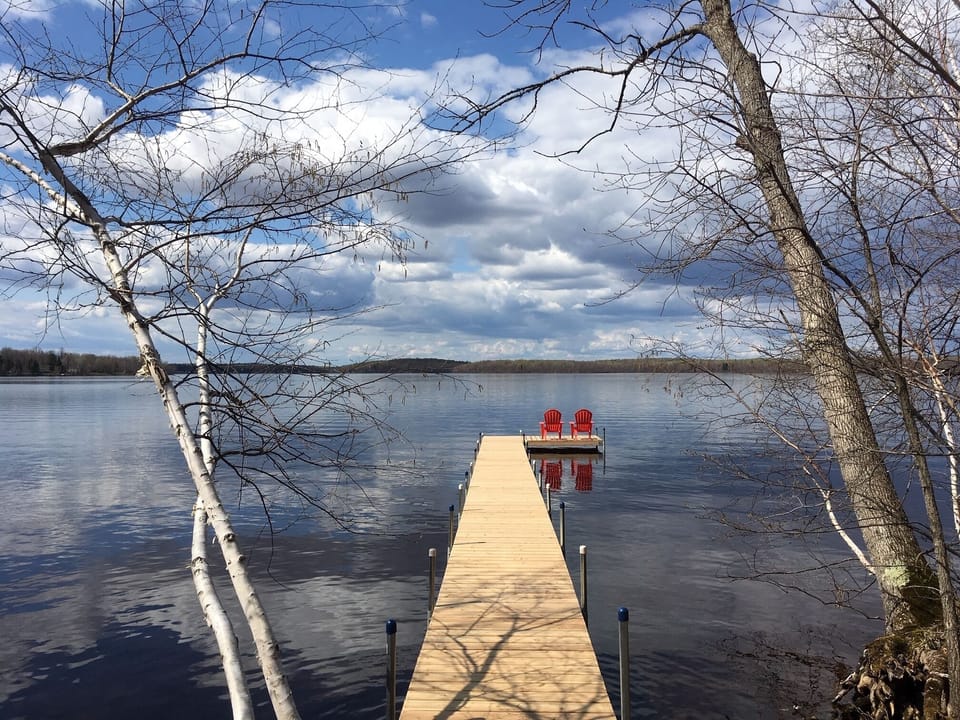 Private lodge dock with electricity and room for 3+ boats, depending on size.