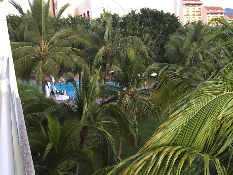 looking towards pool from room