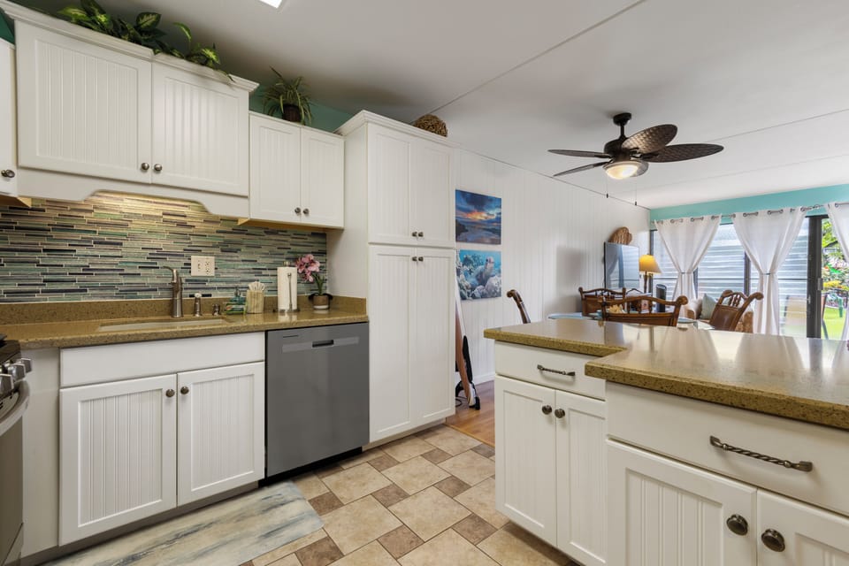 Fully stocked kitchen