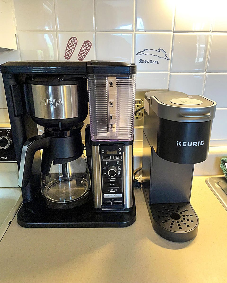 The property has both a drip-style coffee maker and a Keurig!