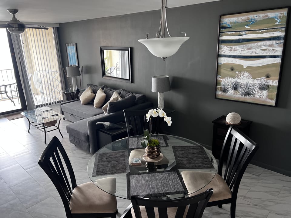 View of dining and family rooms