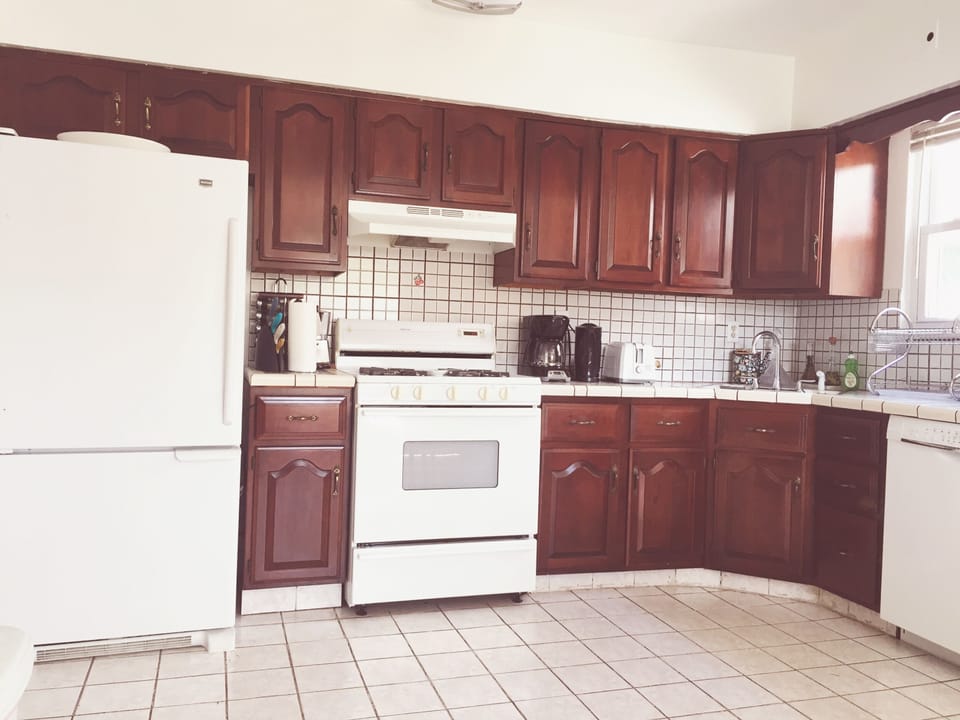 Kitchen is quite spacious