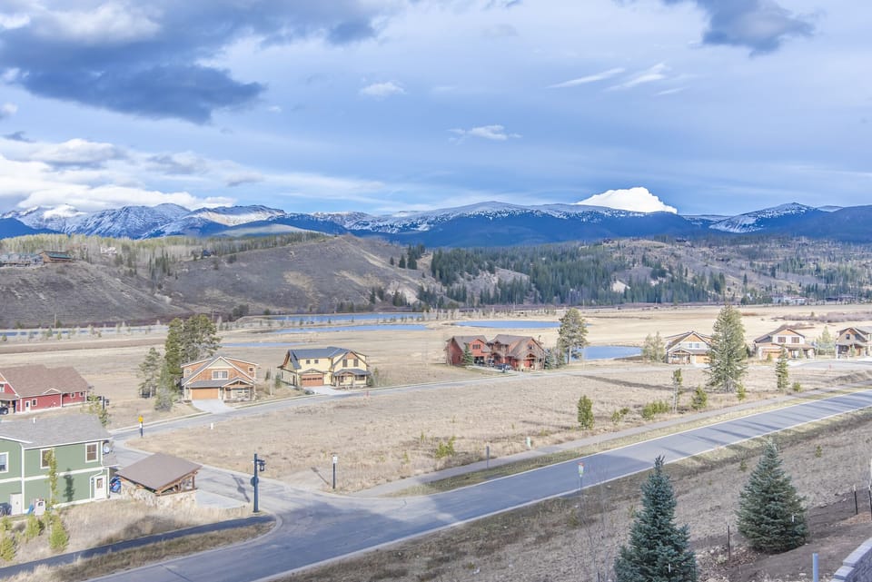 Views - Views of the small community and mountain peaks.