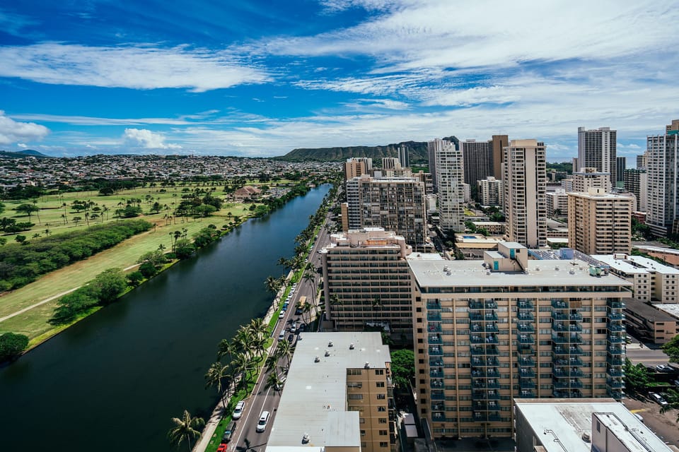 Rooftop view of Golf Course and Ala Wai