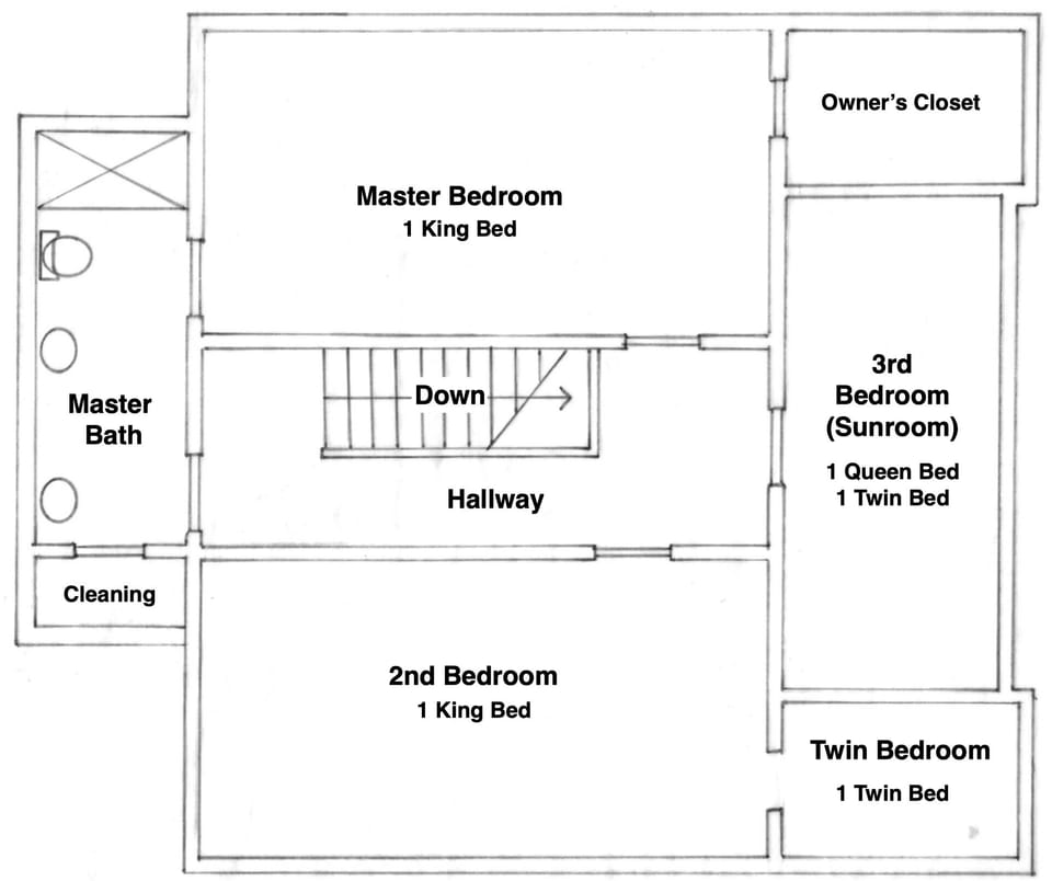 Layout of Rooms on Upper Floor
