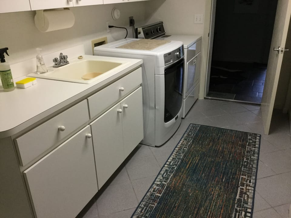 Full laundry room.