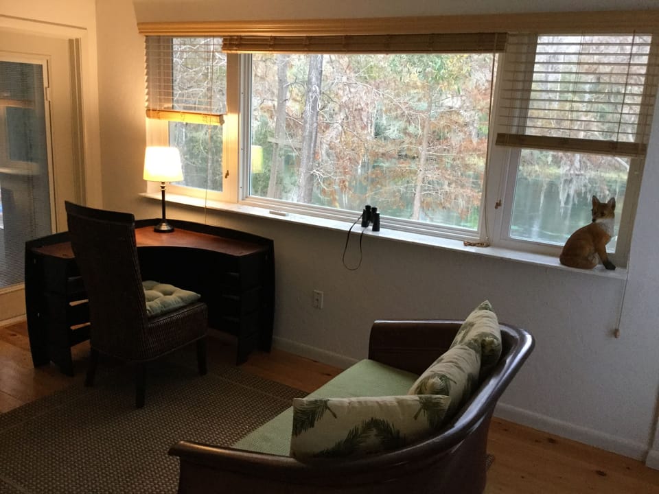 Master suite den with view if you must work.