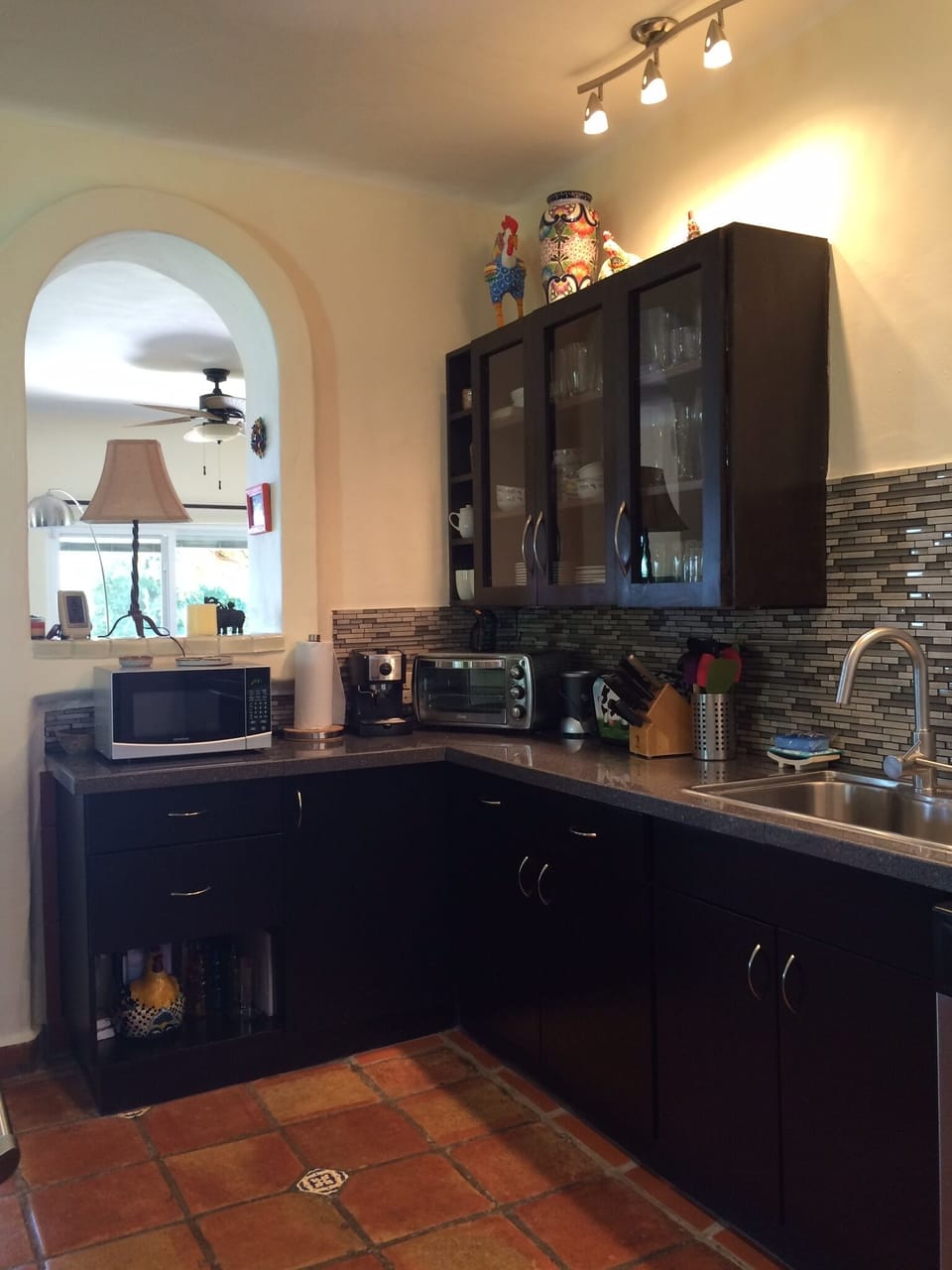 Kitchen, looking into living room