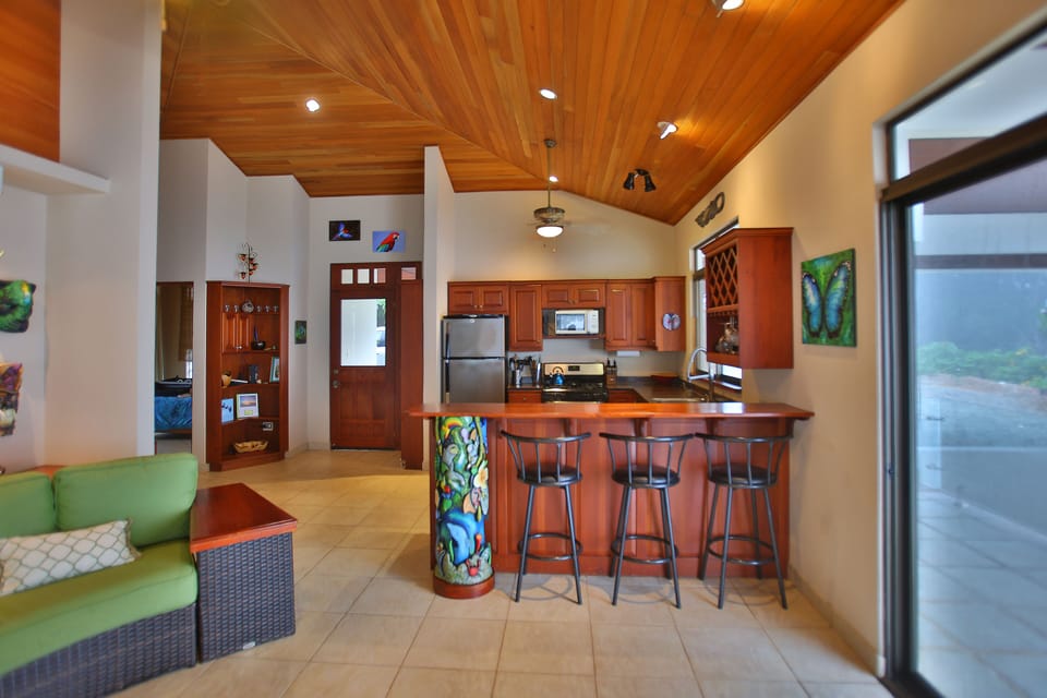Open living area allows everyone to be part of the fun.