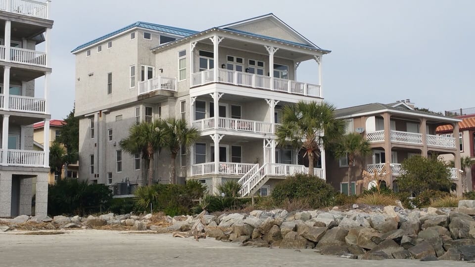 View of High Tide from the beach 