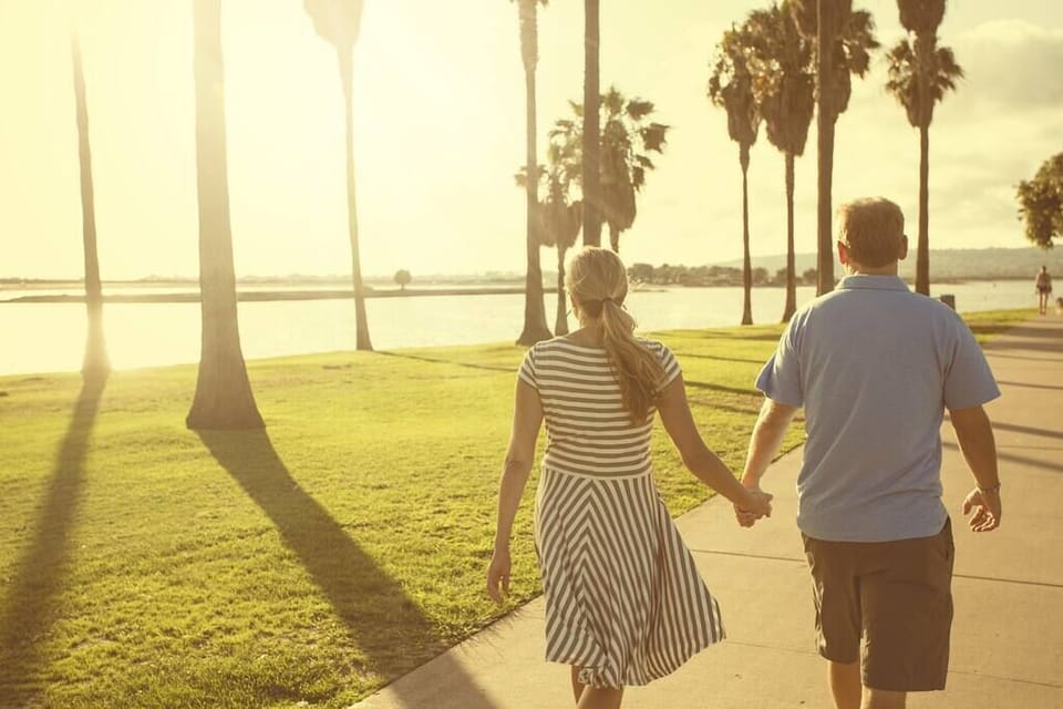 Take a quiet stroll along the Mission Bay Boardwalk