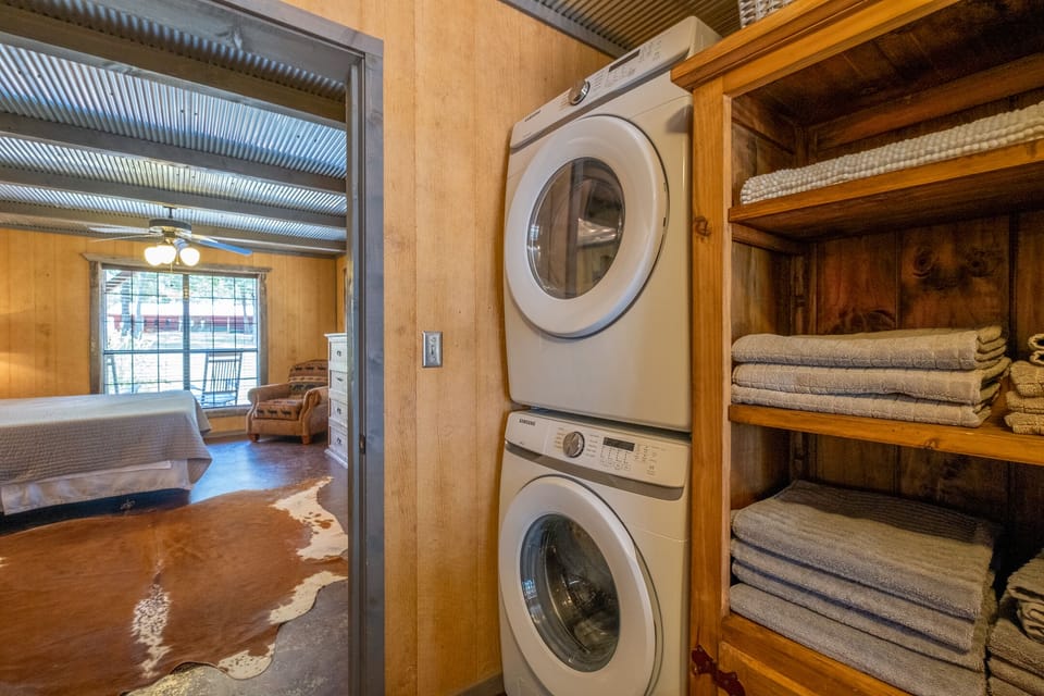 Full-size washer and dryer.
