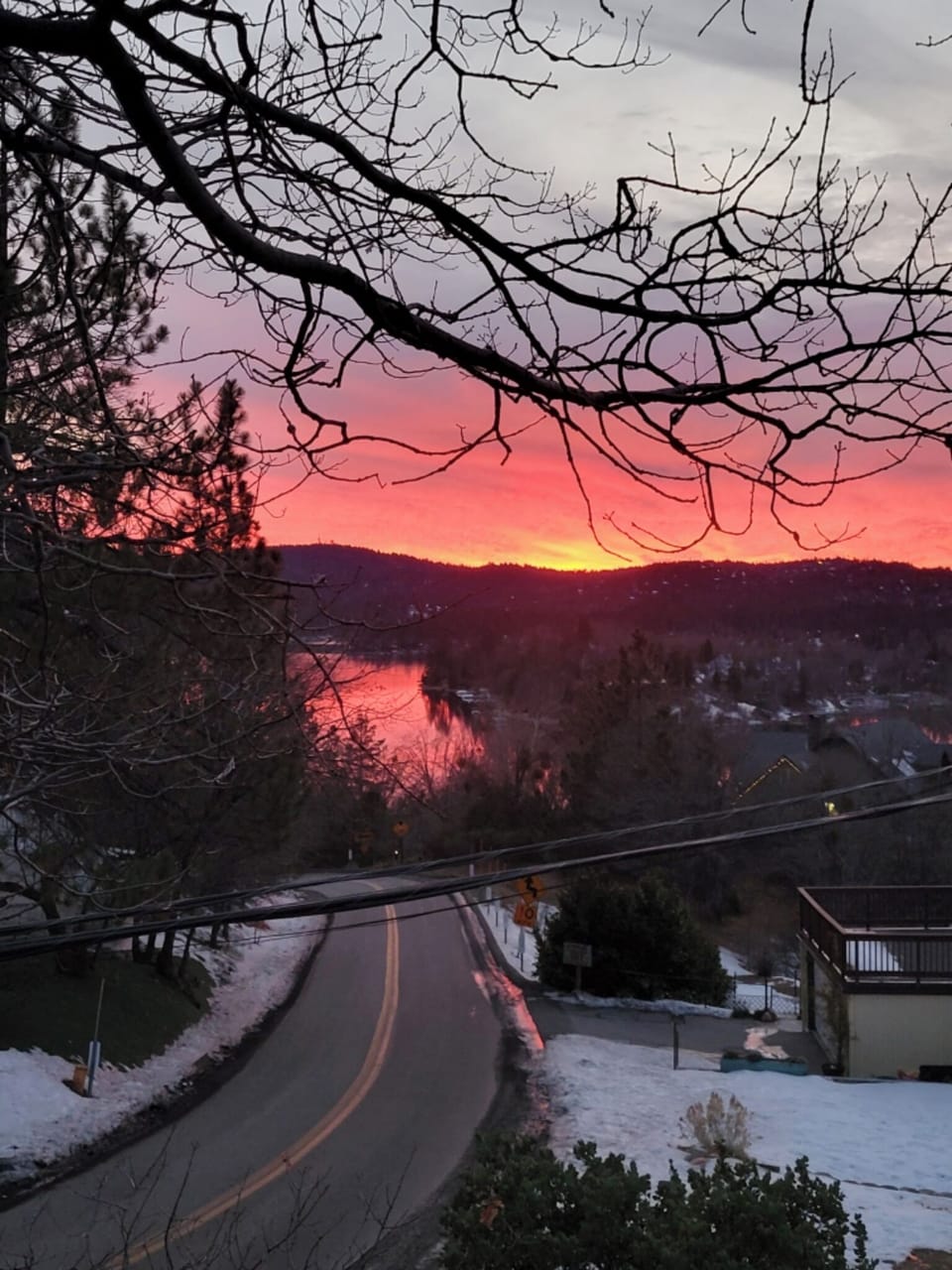 Sunset over the lake.