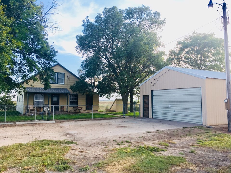 House with detached two car garage