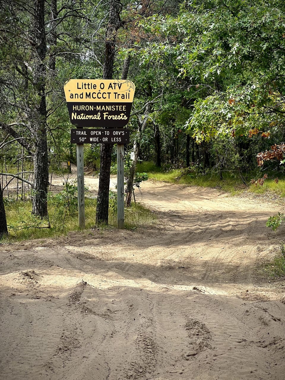 Little O Trailhead is 75 yards down M37.