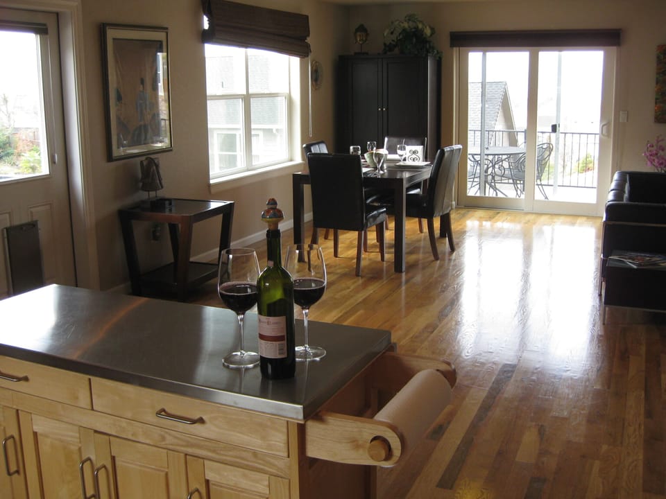 Looking into dining & living area from kitchen