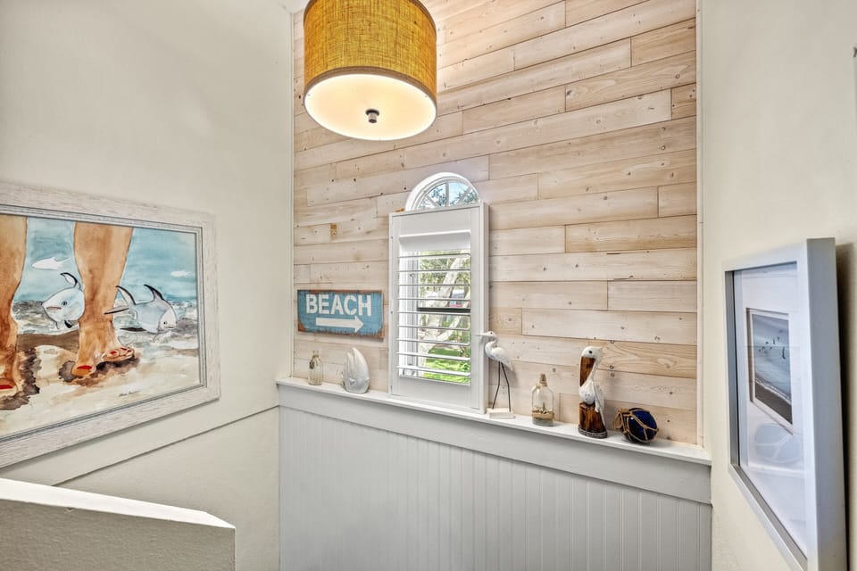 The stairwell leading to your home.